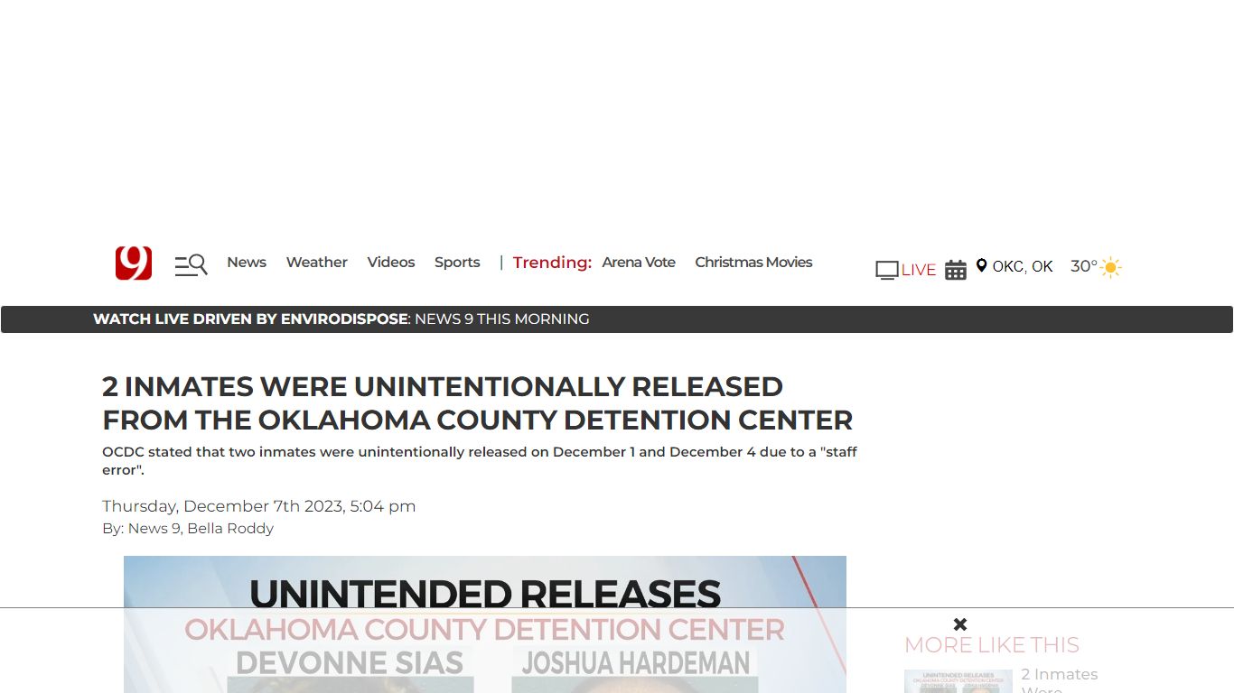 2 Inmates Were Unintentionally Released From The Oklahoma County ...